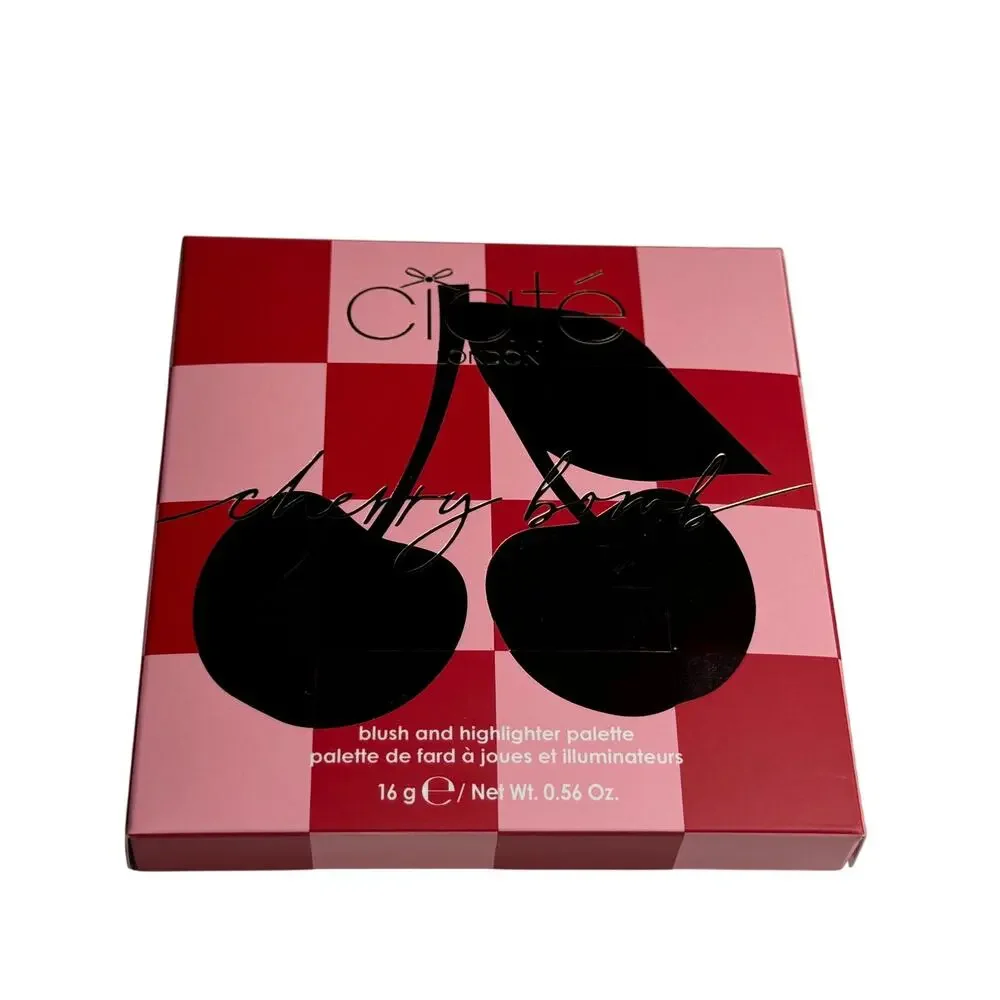 Ciaté London Cherry Bomb Blush And Highlighter Palette Vegan Light Medium‎